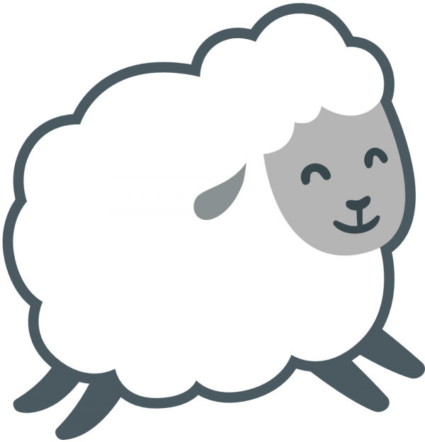 happy sheep jumping